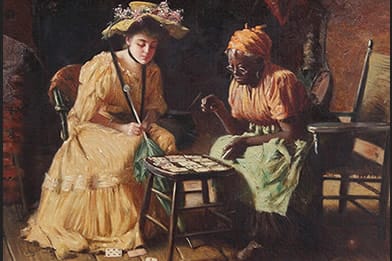 Harry Herman Roseland - The Fateful Card Painting For Sale