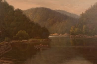 Albert Francis King - Rowing on the River Painting