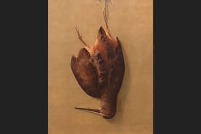 A.L. Brackett - Still Life with Woodcock Painting For Sale