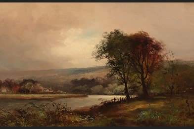 Frank Bromley 19th Century Painting for Sale - Fishing Spot