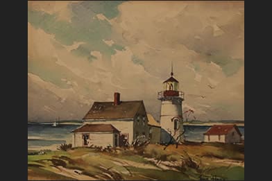 John Cuthbert Hare - Cape Cod Light Painting For Sale