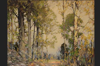 Alfred Hutty - Through the Wood, Woodstock, NY Painting