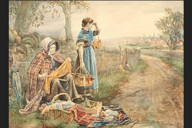 Christiana Patterson Ross Peddlers Painting