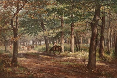 August Laux Victorian Art for Sale - Pause on the Path