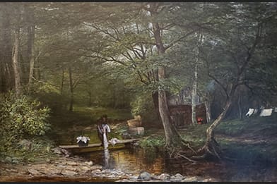 Alfred Bryan Wall - Washing Day Painting For Sale