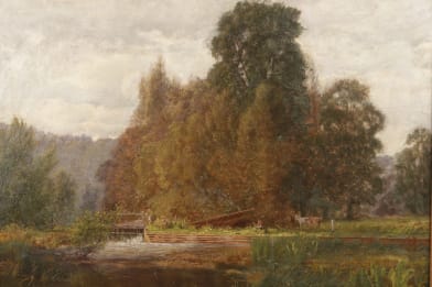 Alfred Benjamin Cole Victorian Painting for Sale - Cookham-on-Thames