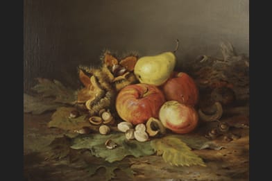 Xanthus Russell Smith 19 Century Painting - Fruits