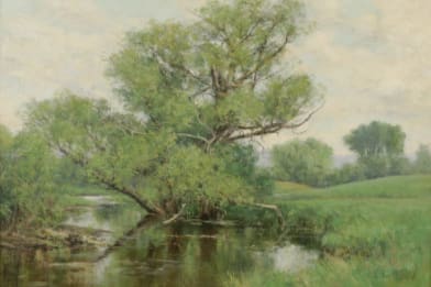 O.P. Black: Spring Stream Victorian Art