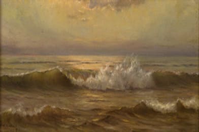Kate Newhall Crashing Waves Painting For Sale