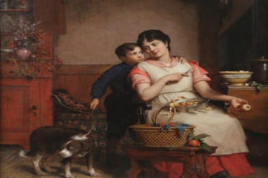 L E Wilmarth Victorian Painting For Sale