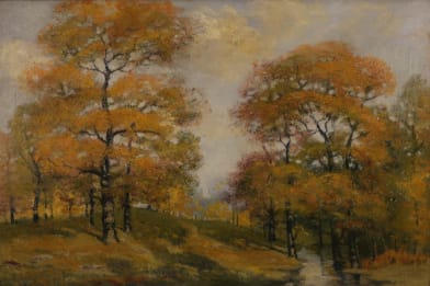 Ernest Fredericks Fall Leaves Impression Painting