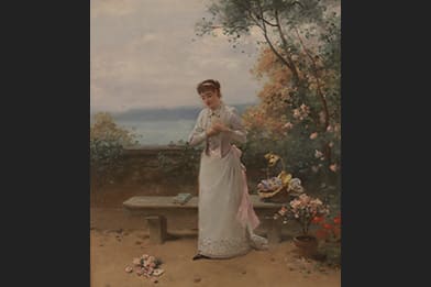 Victorian Painting by Jules Frédéric Ballavoine: Do I Dare
