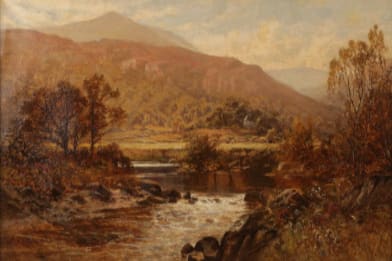 Alfred Augustus Glendening On the Llugwy, N. Wales Painting