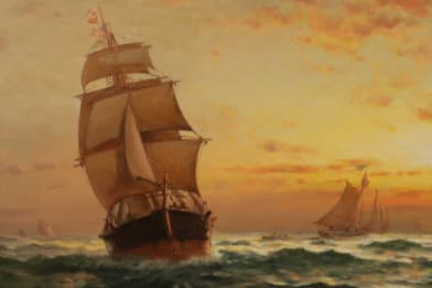 Edward Moran's 19th-Century Fishing Boats Painting