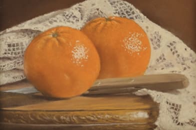Marlene Wiedenbaum - Tangerines and Lace Still Life