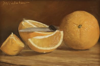 Marlene Wiedenbaum - Two Oranges Still Life Painting