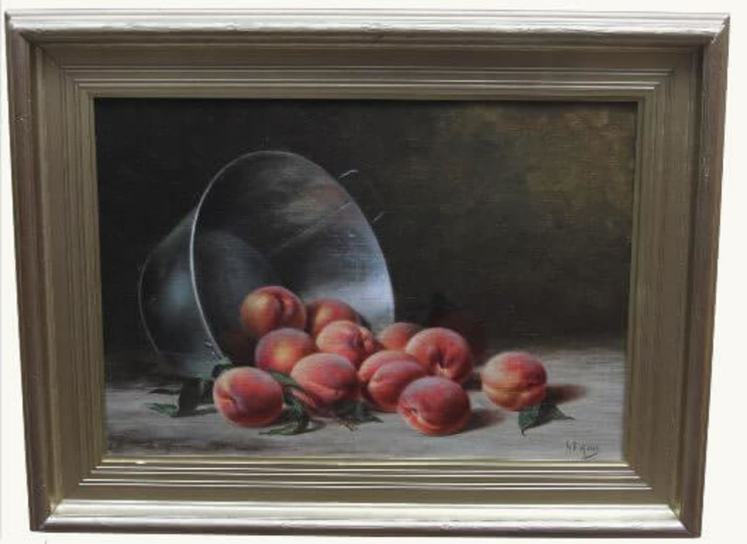Albert Francis King - Peaches with Pail Victorian Painting