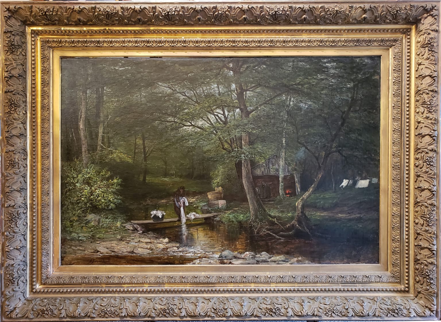 Alfred Bryan Wall - Washing Day Painting For Sale