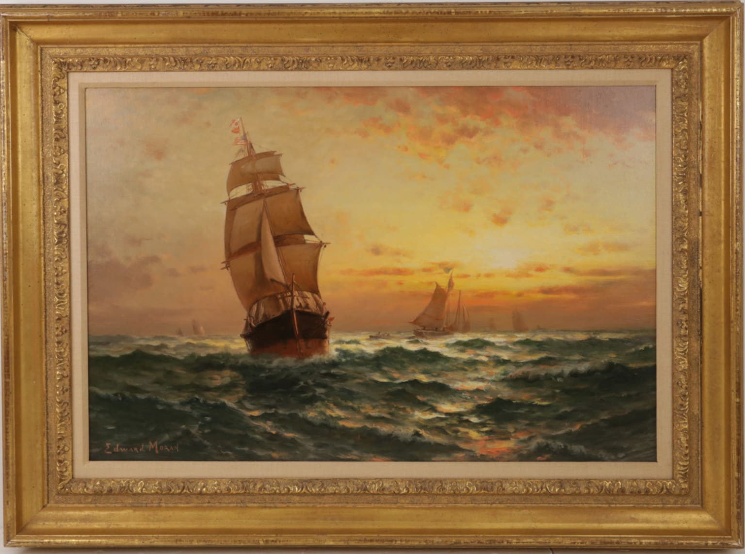 Edward Moran's 19th-Century Fishing Boats Painting