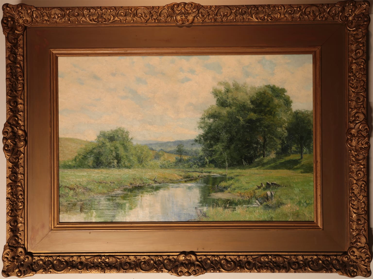 Olive Parker Black Victorian Paintings for Sale - Summer Landscape