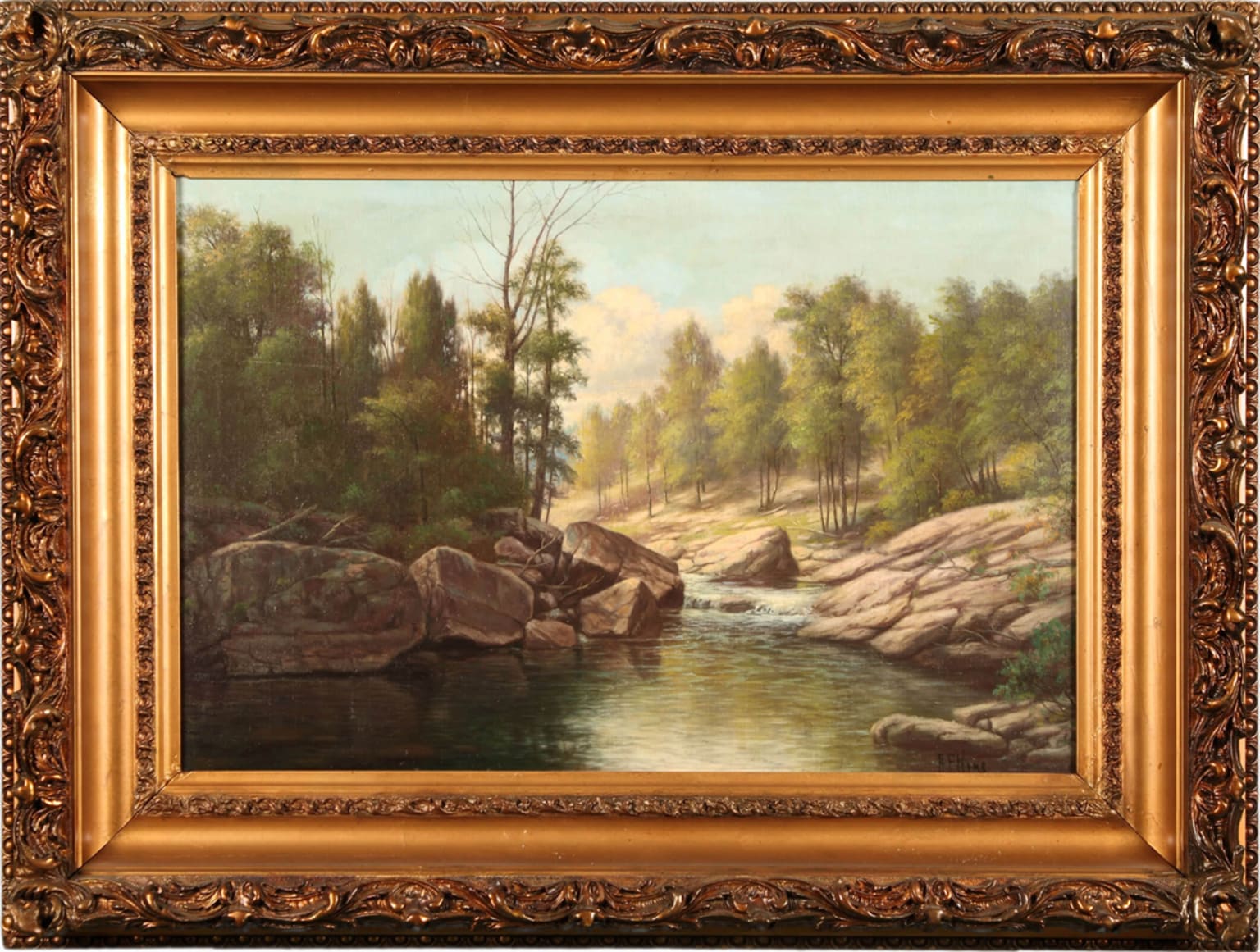 Albert Francis King Painting For Sale - Landscape With Creek