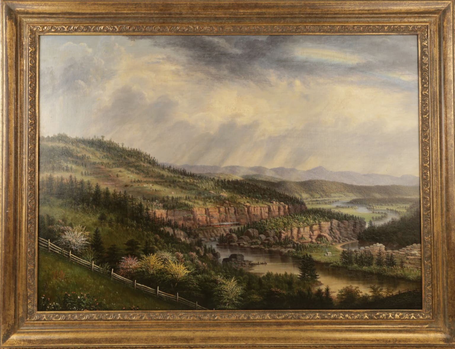 W.C. Wall - Allegheny Near Pittsburgh 1861 Painting
