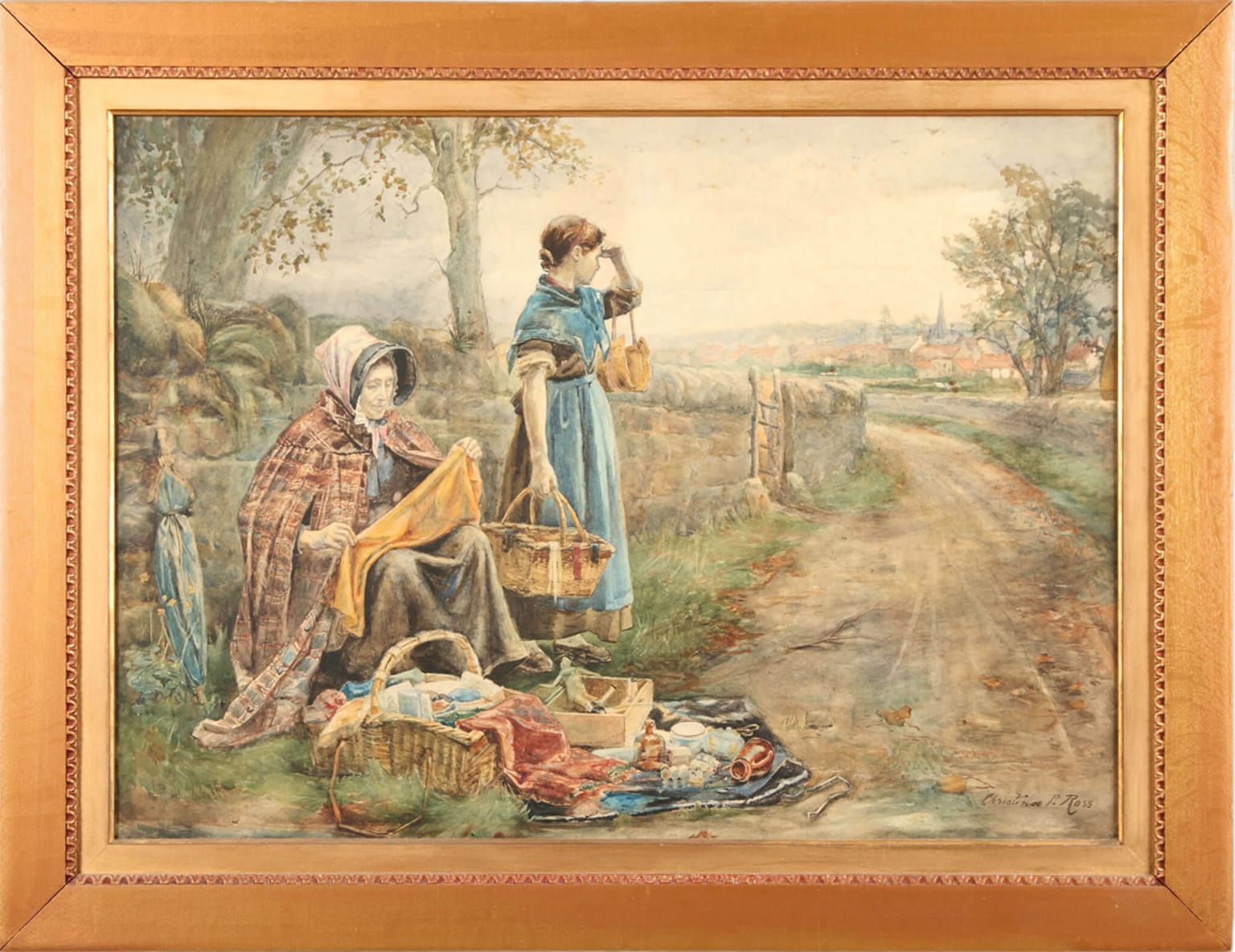 Christiana Patterson Ross Peddlers Painting