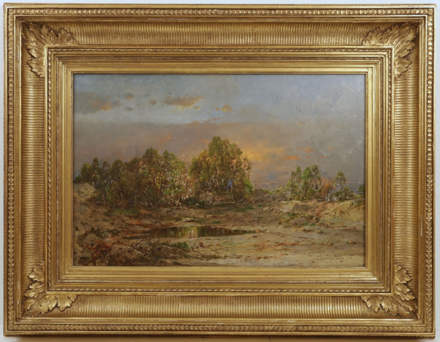 William Louis Sonntag - A Sultry Afternoon Painting For Sale