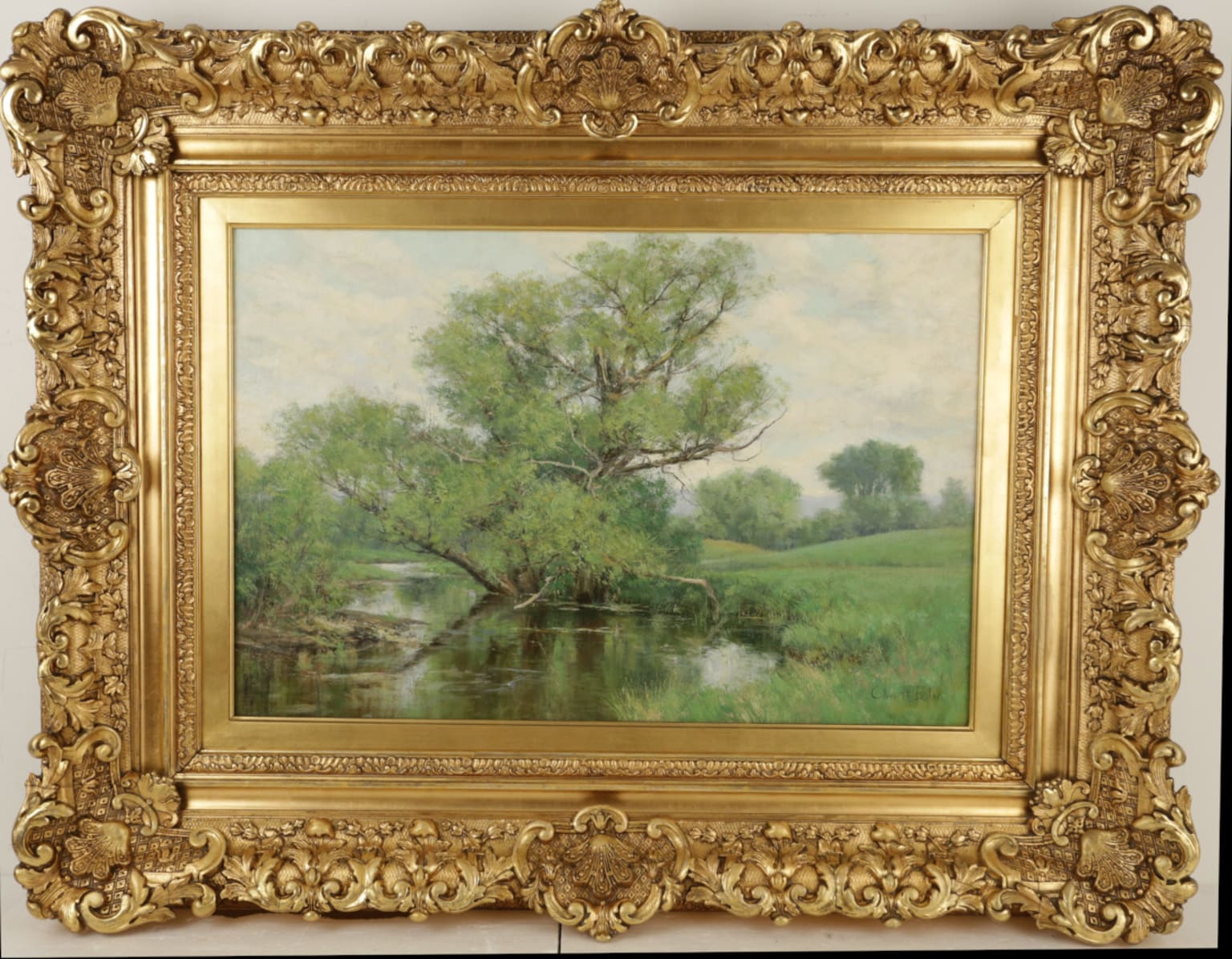 O.P. Black: Spring Stream Victorian Art