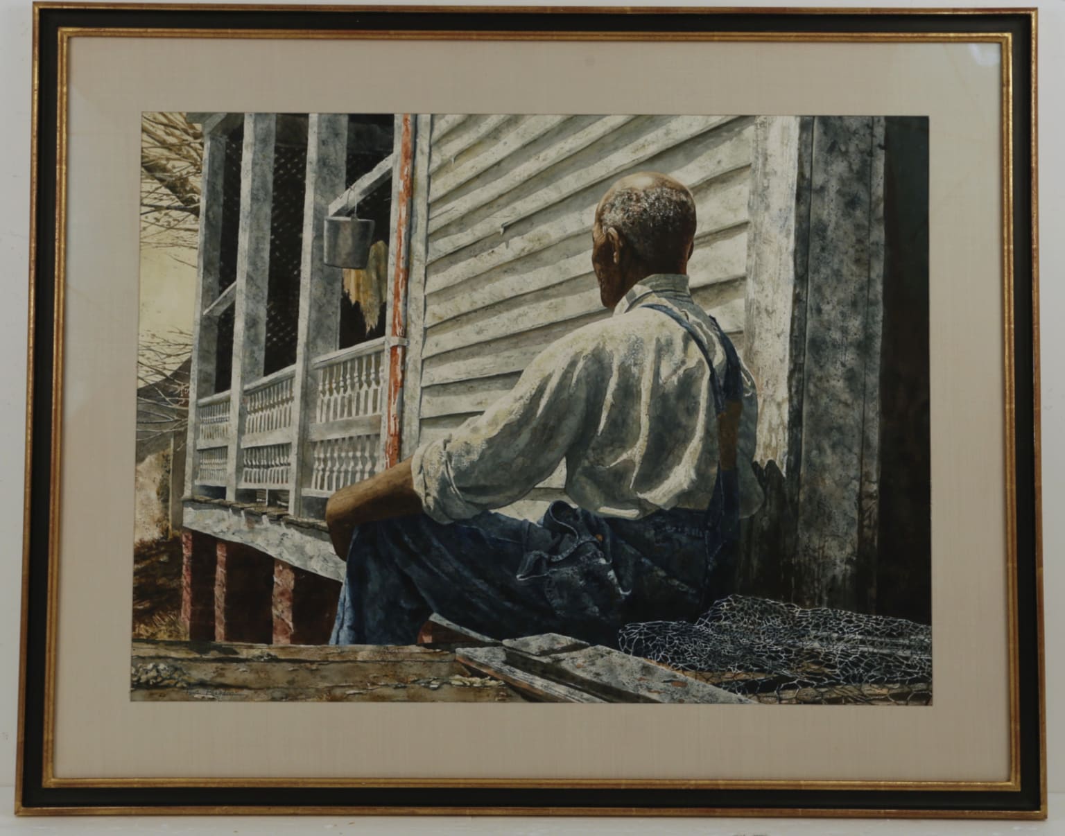 Allen Blagden 19th Century Painting For Sale - Thinking Man