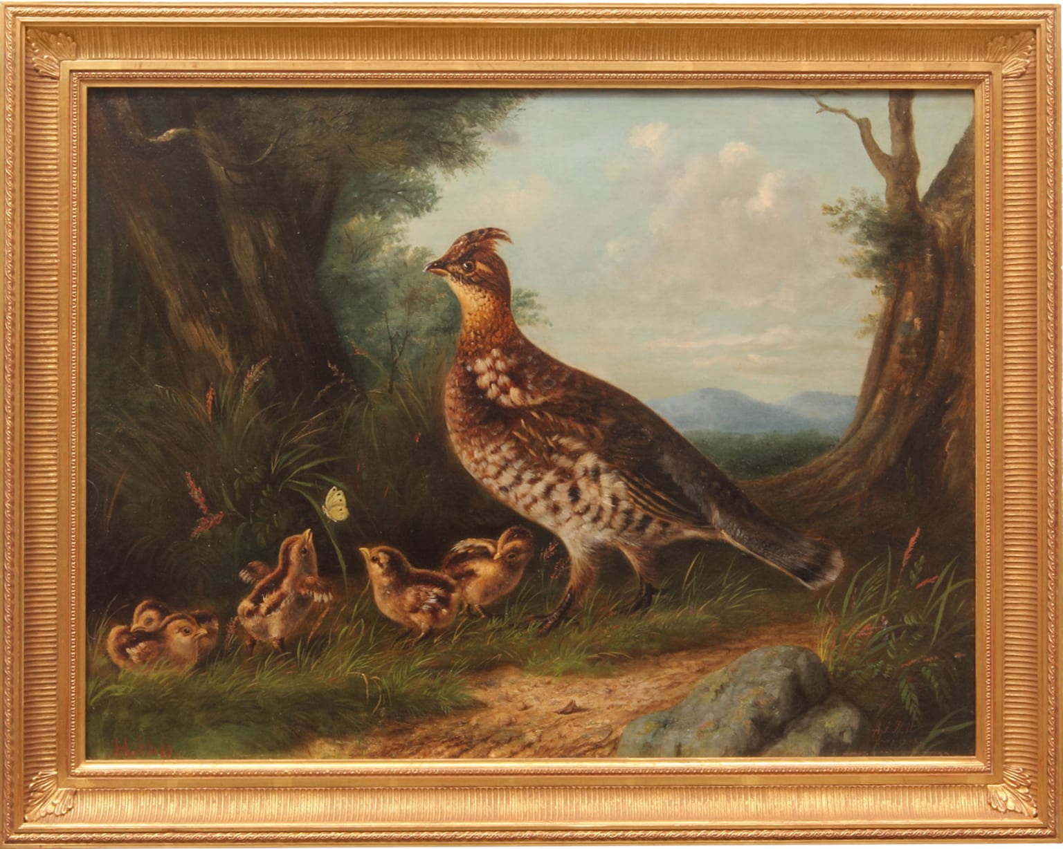 Arthur Fitzwilliam Tait 19th Century Paintings for Sale - Grouse Family