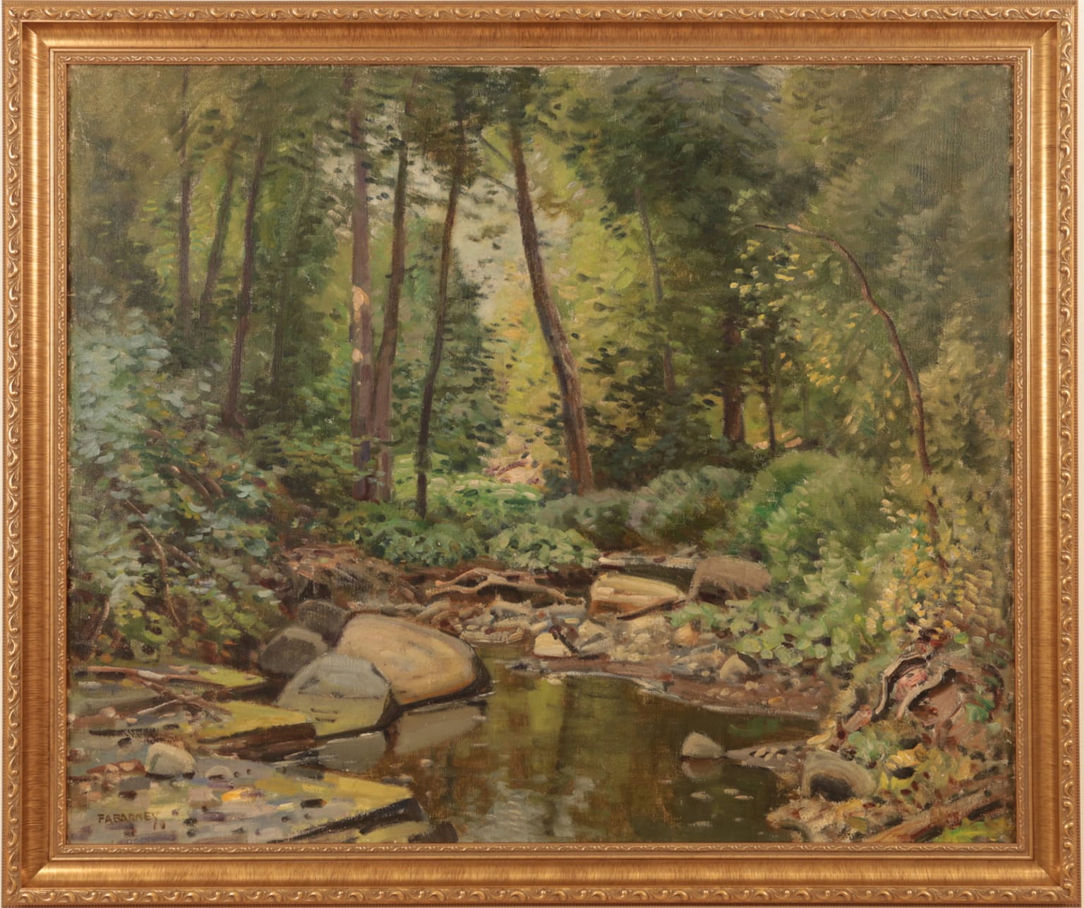 Frank A. Barney 19th Century Art for Sale - An Adirondack Stream