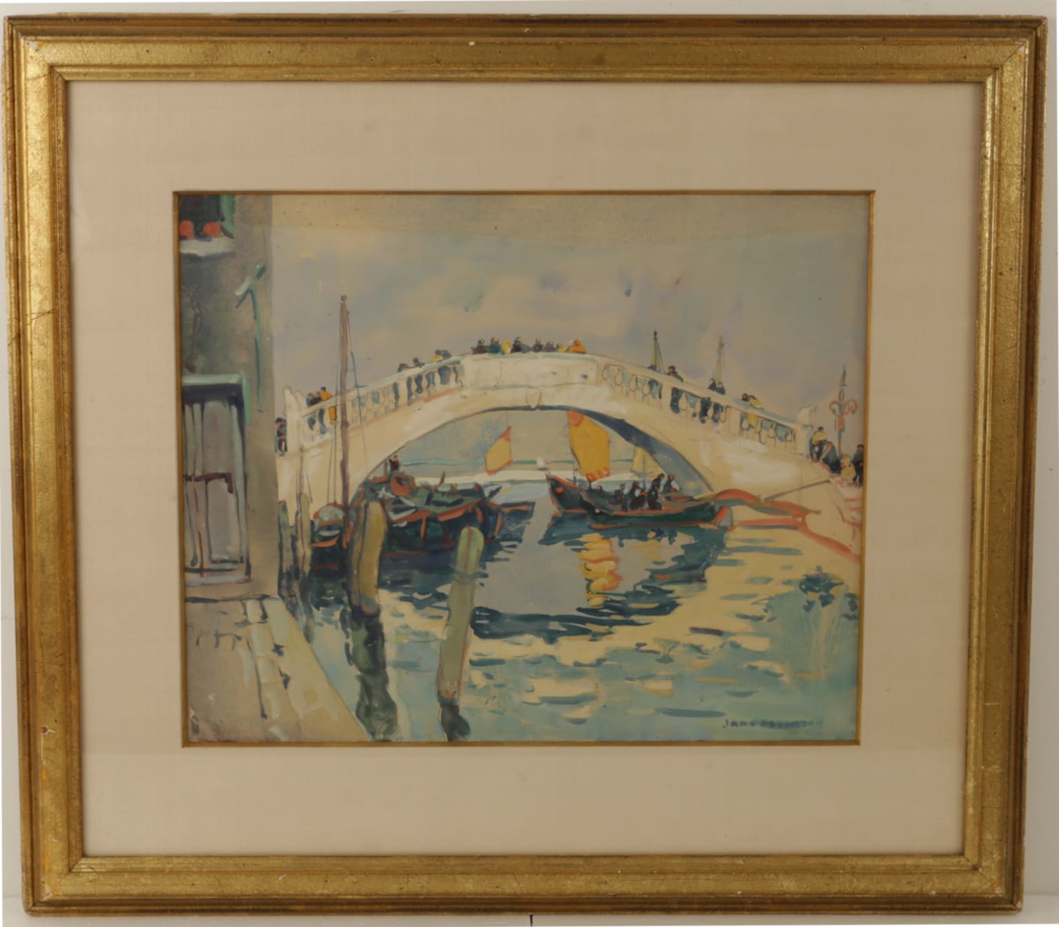 Jane Peterson Bridge Painting For Sale