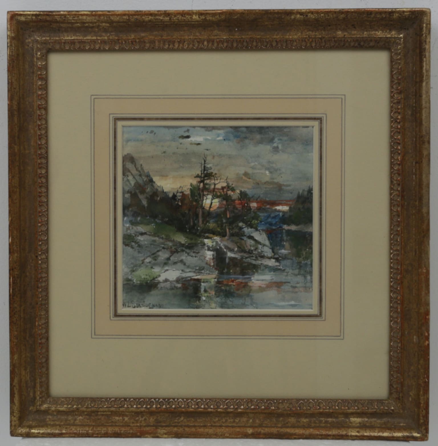 William Louis Sonntag 19th Century Art for Sale - Setting Sun on the River