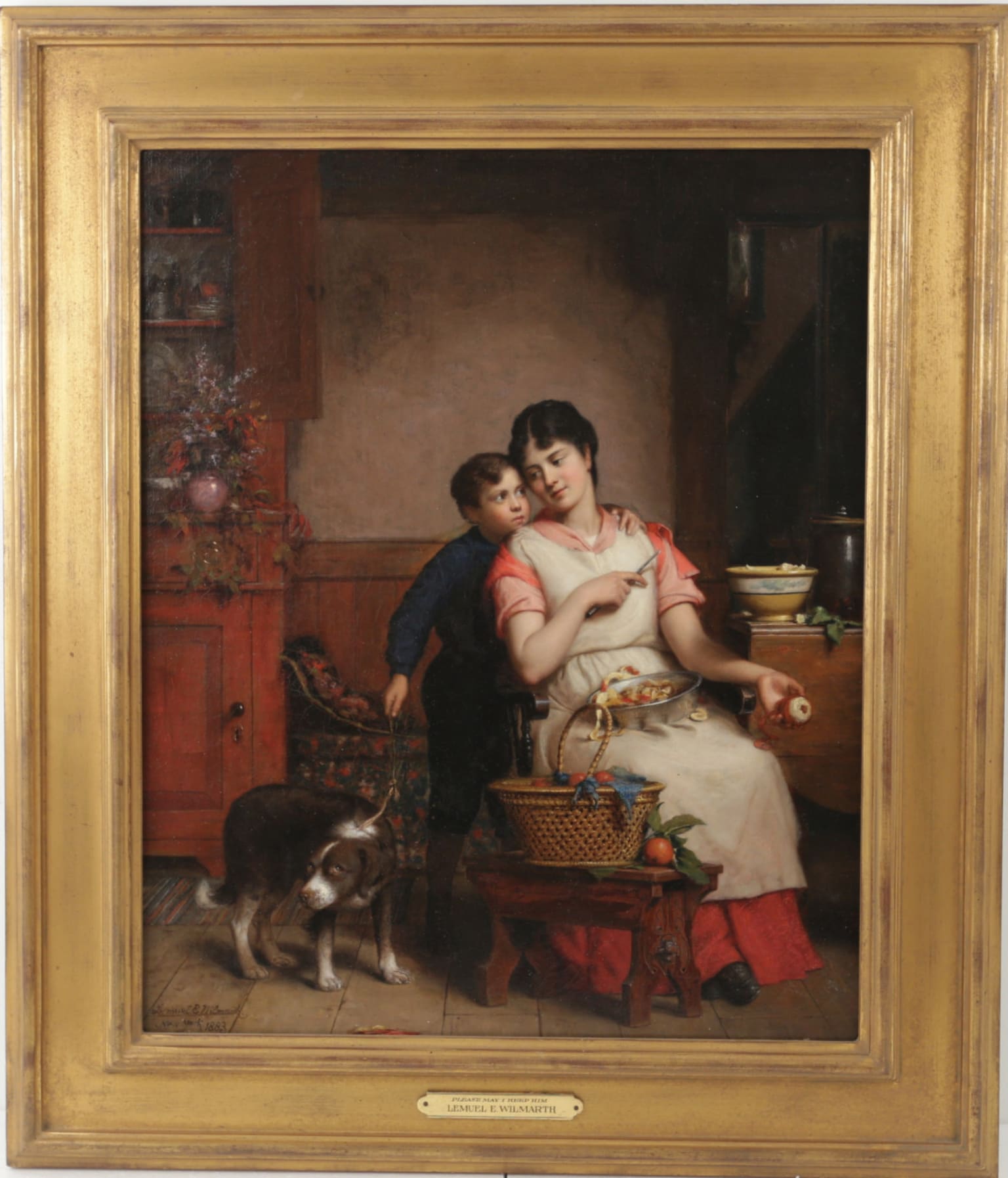 L E Wilmarth Victorian Painting For Sale