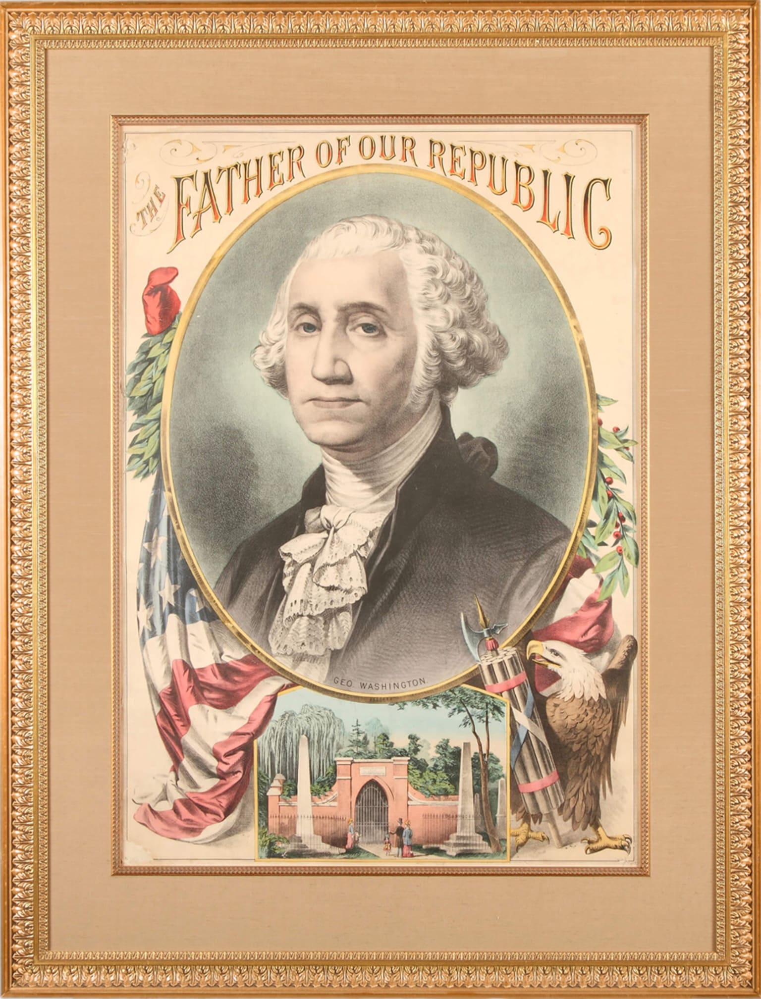 George Washington Chromolithograph American 19th Century Art