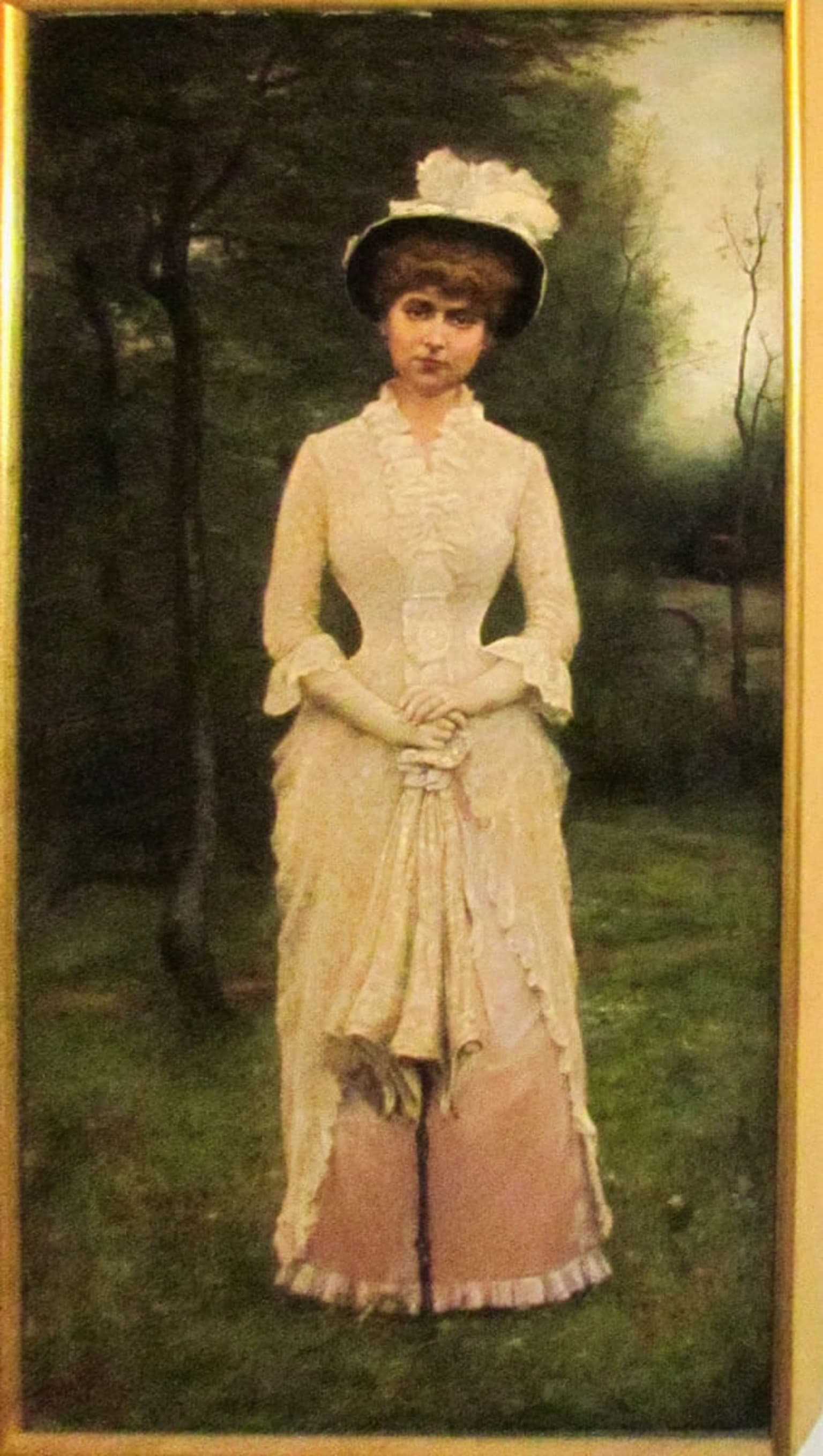 Alfred Bryan Wall - Lady in Schenley Park, Pittsburgh, PA Painting