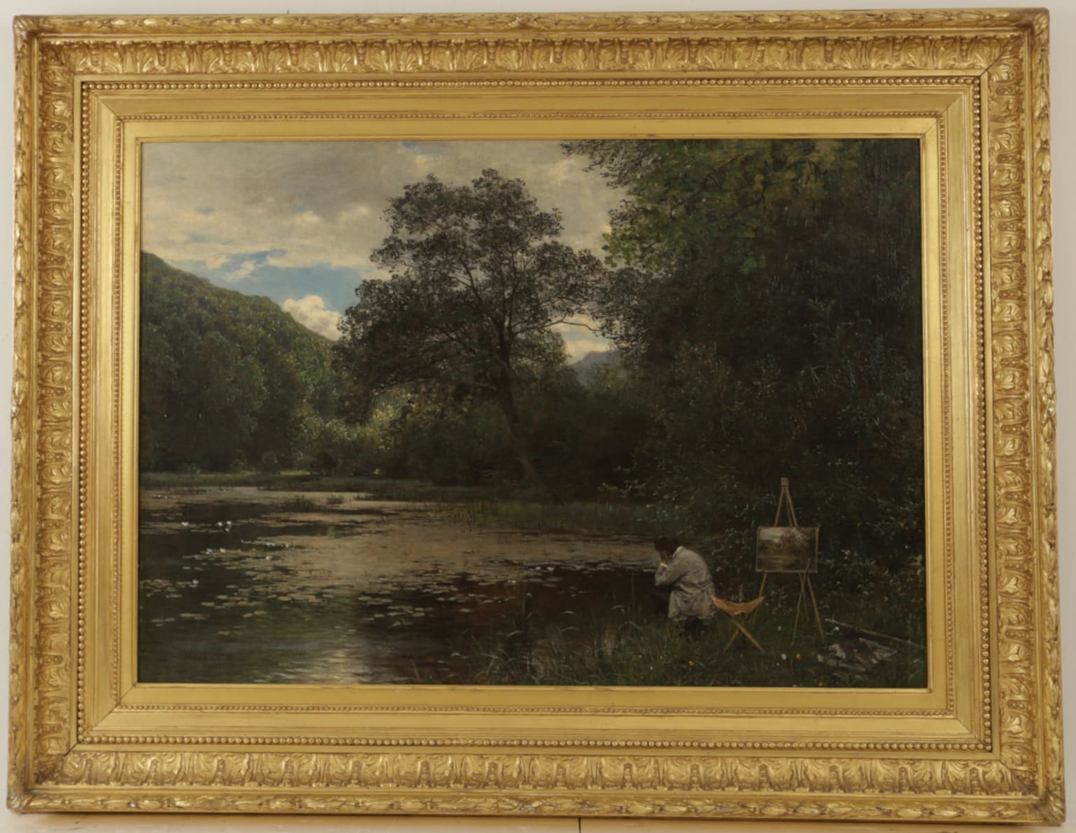 Paul Franz Flickel Painting En Plein Air