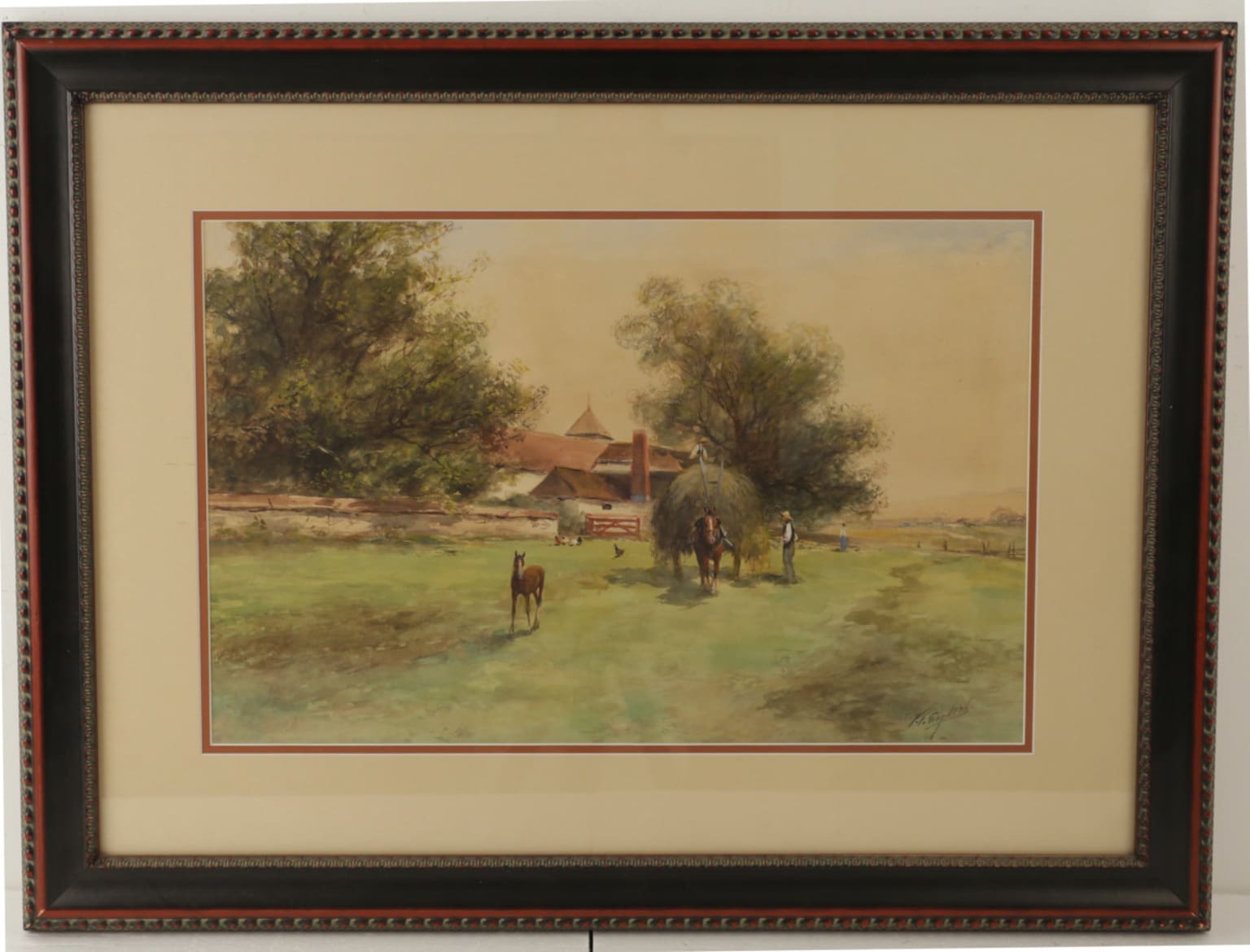 Frank F. English 19th Century Paintings for Sale - Hay Wagon