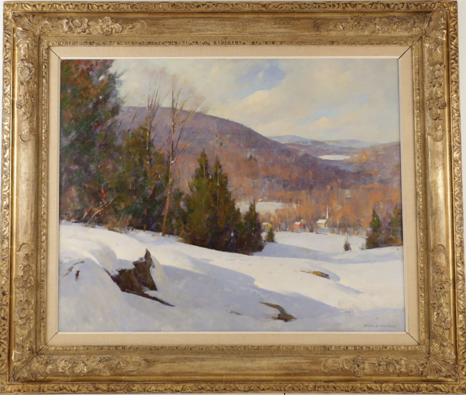 Allen Dean Cochran Winter Painting For Sale