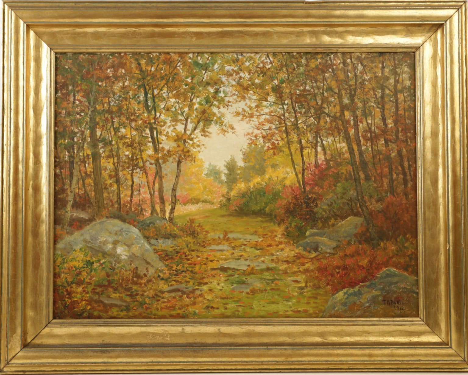 Eugene Poole's Autumn Path Victorian Painting