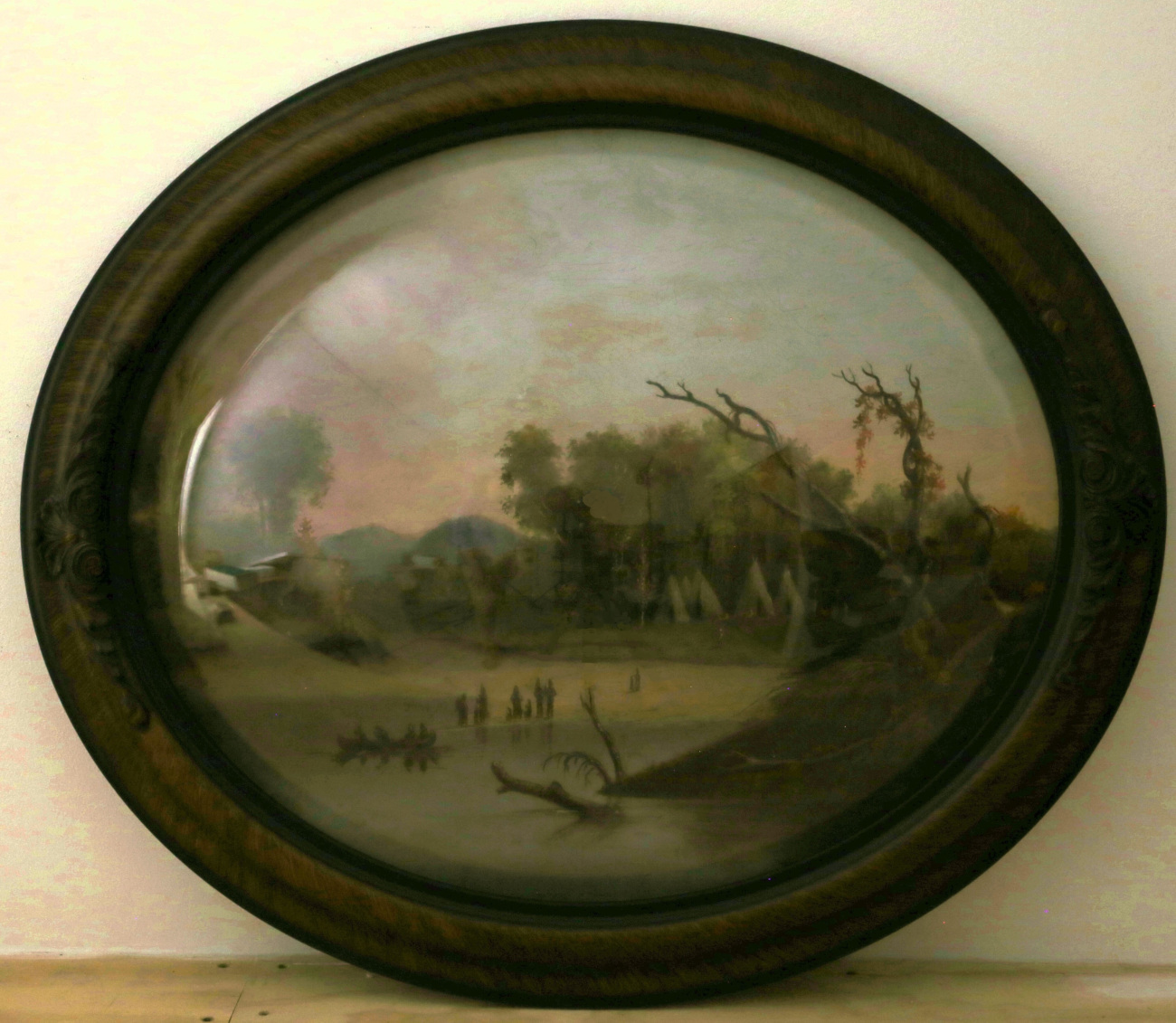 Daniel Johnson Kellogg 19th Century Art for Sale - Native American Encampment