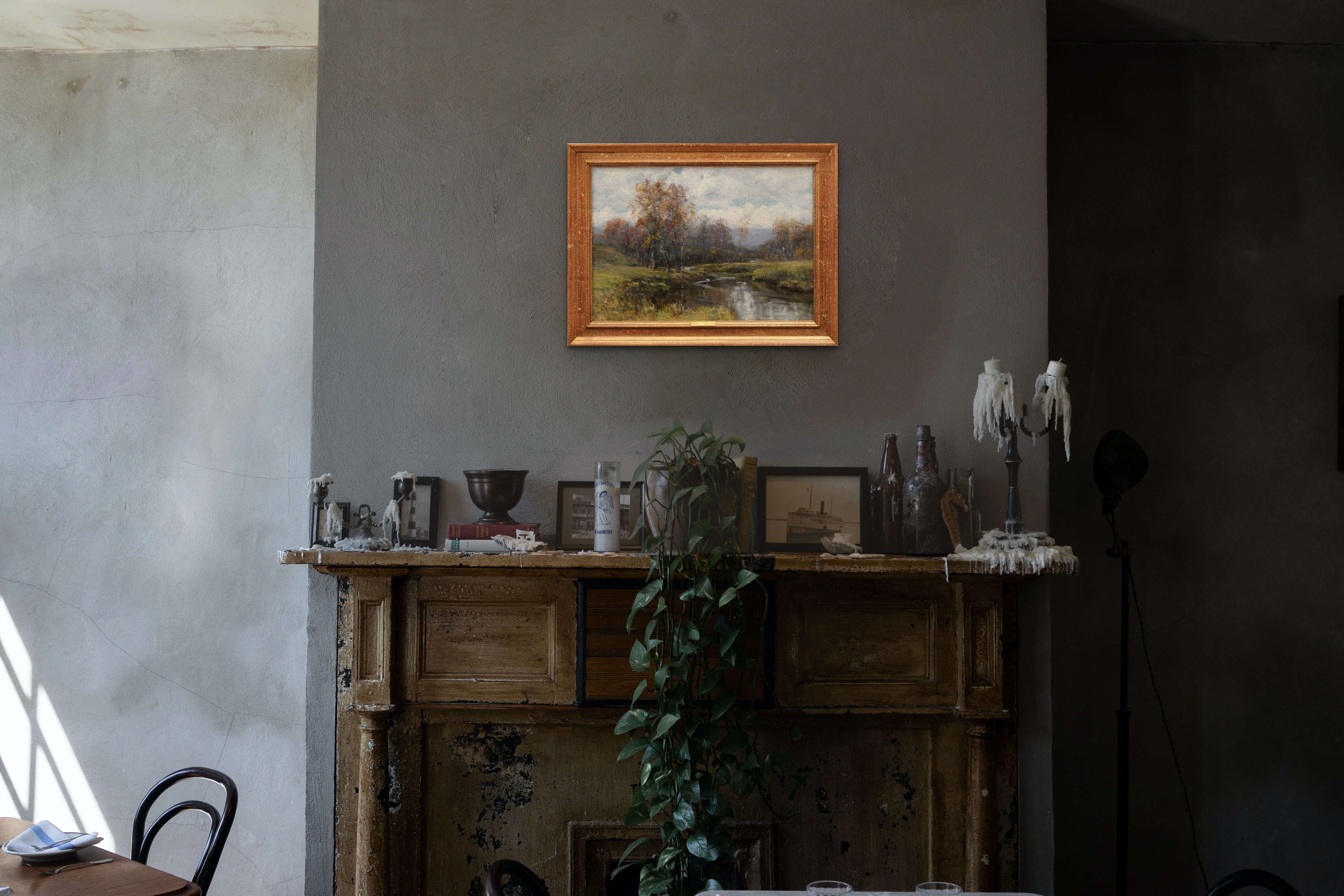 Olive Parker Black Victorian Paintings for Sale - Reflections