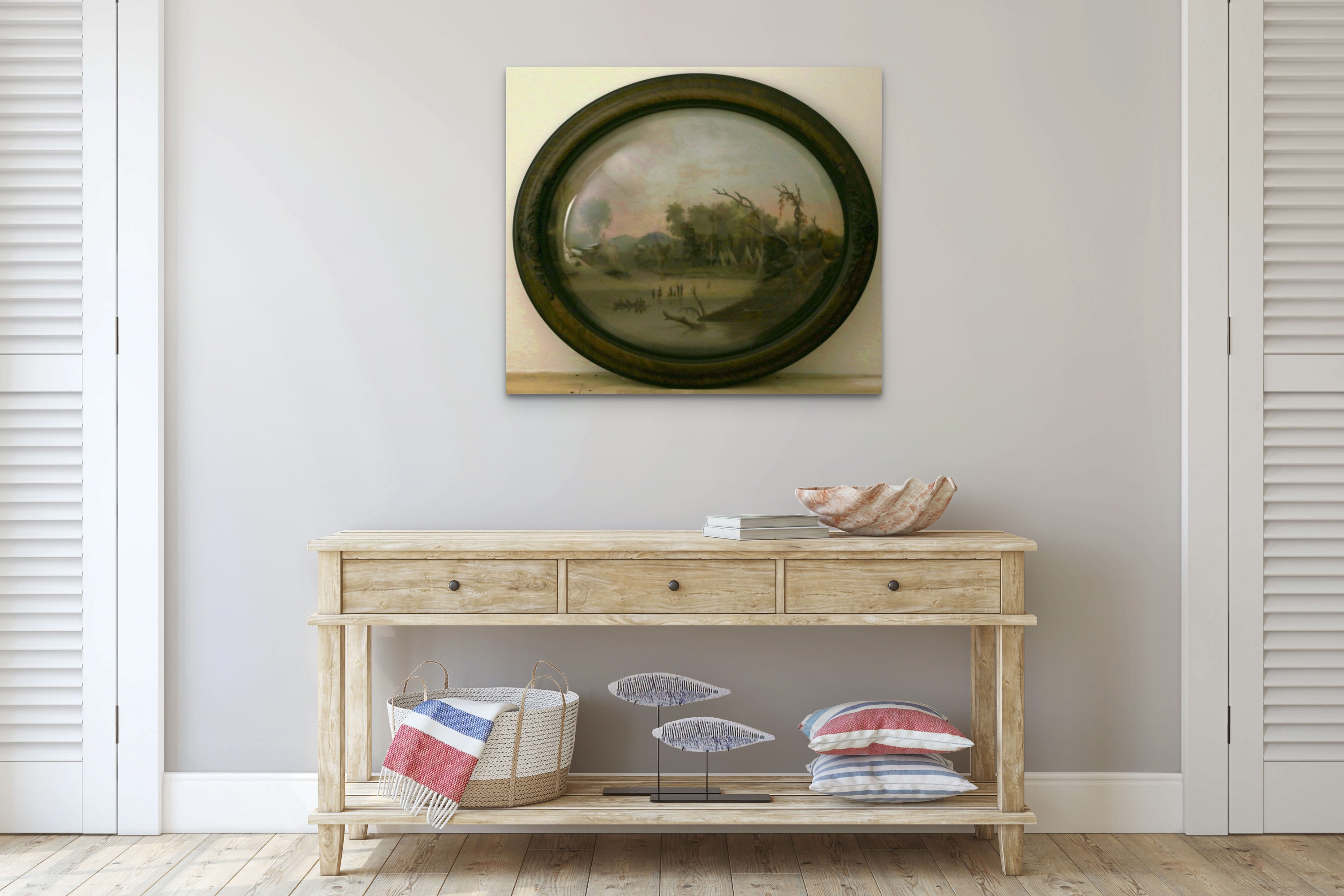 Daniel Johnson Kellogg 19th Century Art for Sale - Native American Encampment