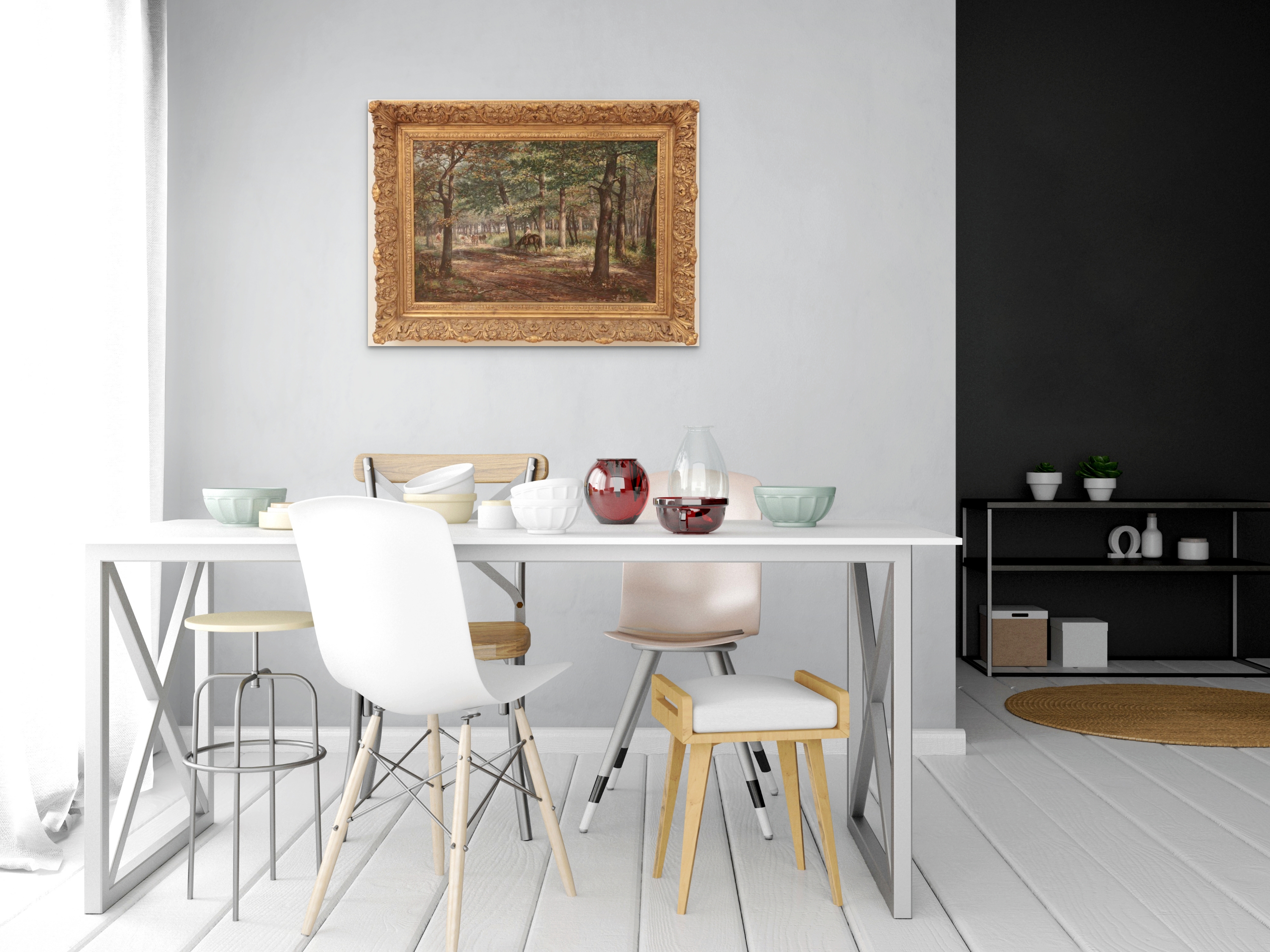 August Laux Victorian Art for Sale - Pause on the Path